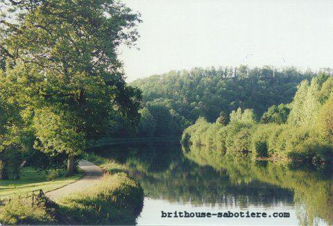 Walk along the river Blavet in Brittany France