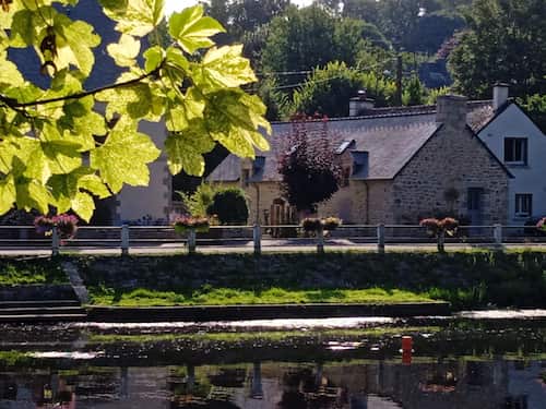 view on the river and the hill - Brittany quality french vacation rentals in morbihan